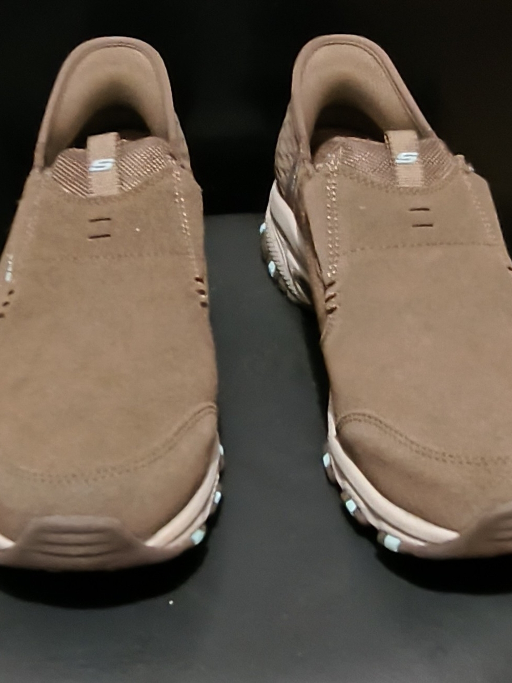 Skechers Men's Tan Slip-On Suede Casual Loafers